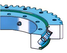 Single Row Crossed Roller Slewing Bearings