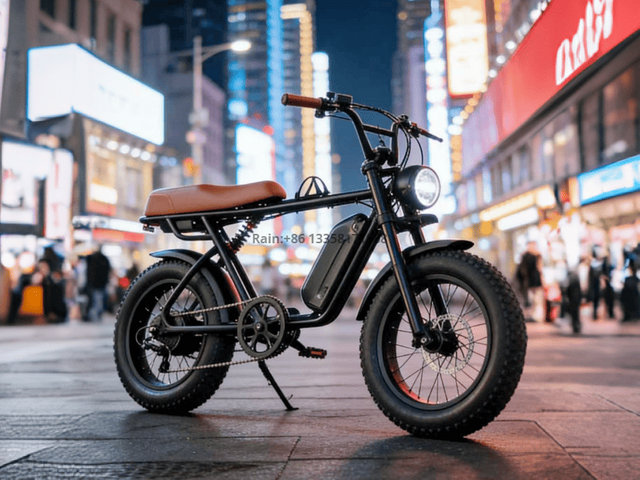 TDE-05B Retro Scrambler Fat Tire E-Bike